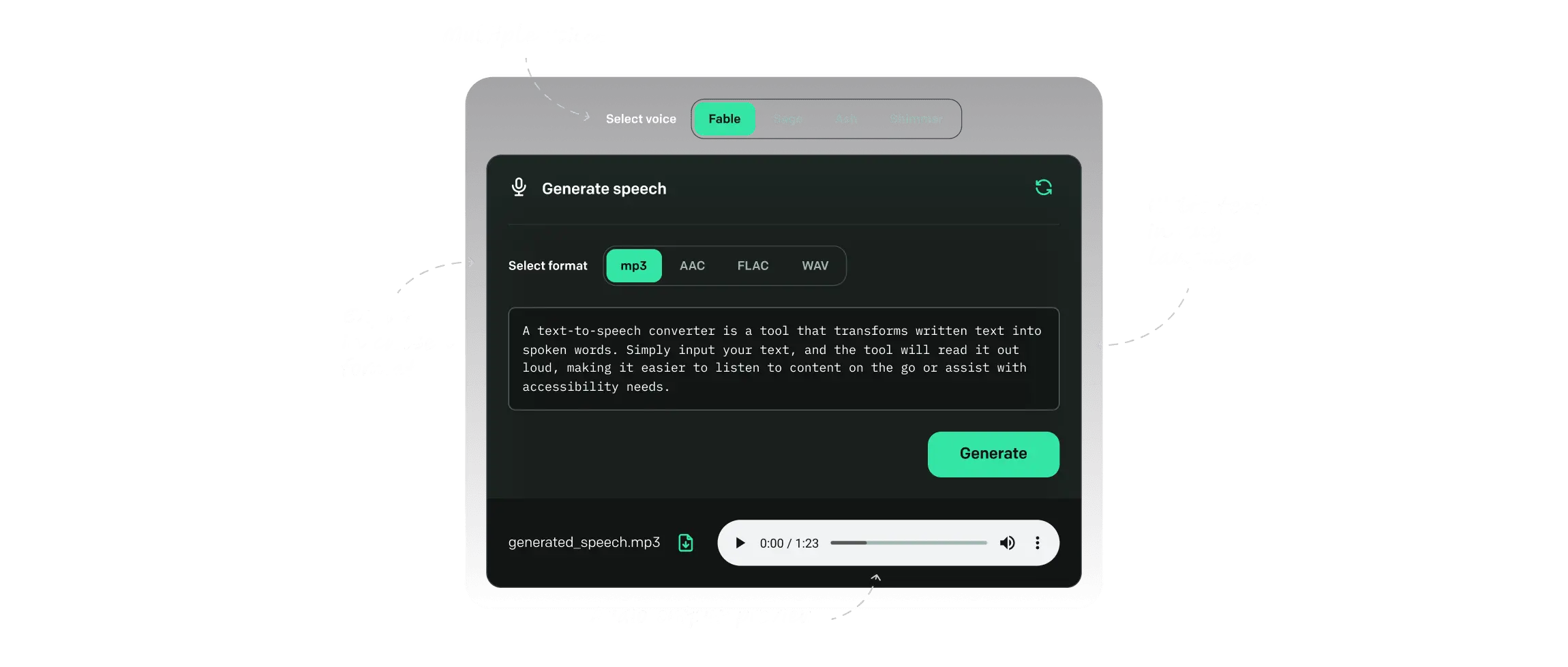 Text to Speech Generator Preview